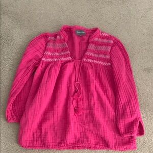 Vibrant Pink Embroidered Top